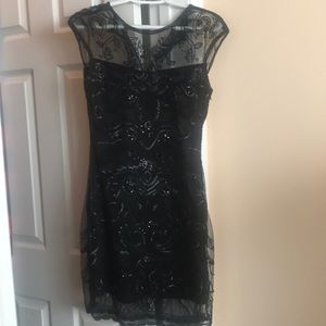 Gorgeous beaded black mini dress!